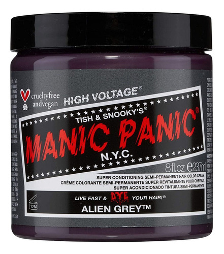 Alien Grey Tinte Gris Manic Panic 4oz Arctic Fox Punky Color