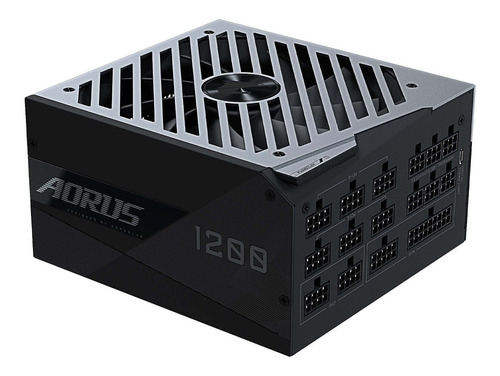 Fuente Atx Gigabyte Aorus 1200w Platinum Lcd Full Modular Color Negro