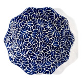 Platón Estrella Talavera Poblana Barroca 33 Cm Plumeado #3