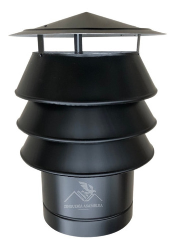 Sombrero Spiro Color Negro Remate Ventilacion Parrilla 10