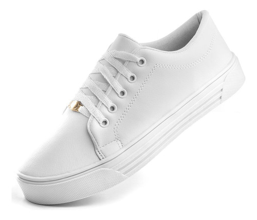Tenis Feminino Sneaker Donna Shoes Leve E Confortável Branco