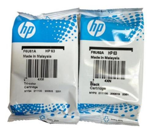 Hp 63 Cartucho De Tinta Negro Y  Tri-color Original (f6u61a)