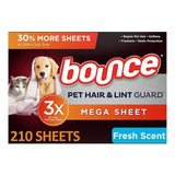 Bounce Pet Toallitas Para Secadora Mascotas 210pzs Importado