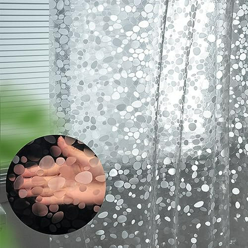 Cortina De Baño Transparente  Pebble 42x72 