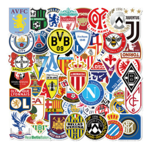 Calcomanias Futbol Champion Leagues Vinilo 50 Celular Laptop