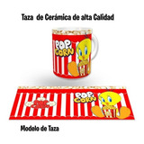 Taza De Ceramica 320 Ml, Piolin Tweety Popcorn
