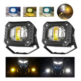 Faros De Lupa Led Doble Color Spot 22000lm Para Auto Moto