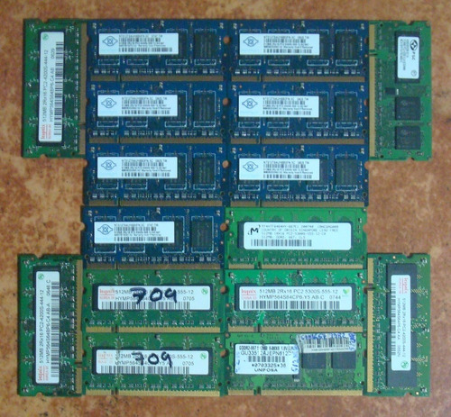 Memoria De Laptop  512 Mb Ddr2 533 Y 667 Mhz Varias Marcas