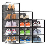 Pack 12 Gabinetes Para Almacenamiento De Zapatos Color Negro