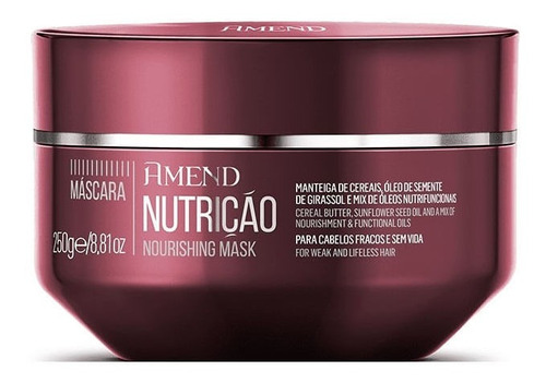 Máscara Tratamento Capilar Nutrição Essenciais 250g Amend 