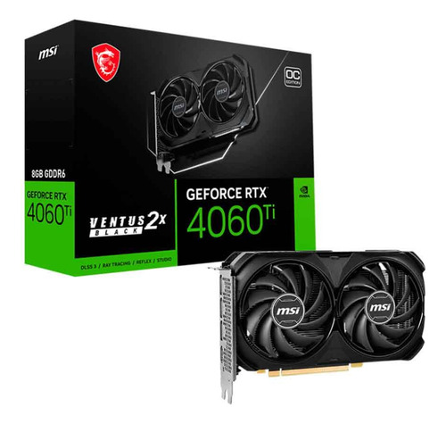 Placa De Vídeo Msi Geforce Rtx 4060 Ti Ventus 2x 8gb Gddr6