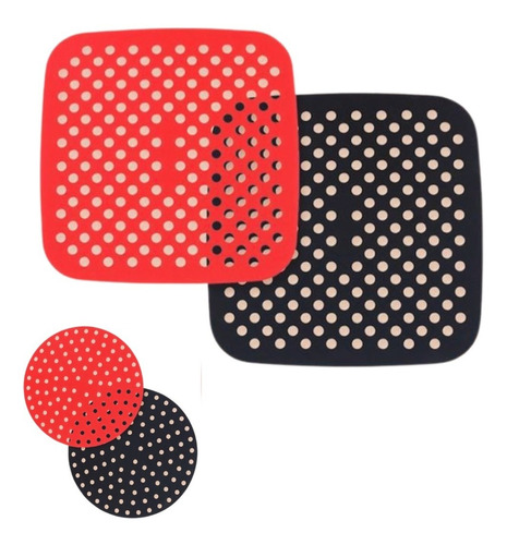 Kit 2 Tapete Protetor Fritadeira Silicone Airfryer Cesto