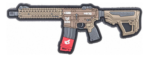 Parche Táctico Moral Miniature Gun Rifle Arma Mk18 Pvc 