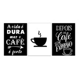 Kit 3 Quadros Café Quadros Para Cozinha Cantinho Do Café