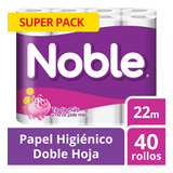 Papel Higiénico Noble Doble Hoja 40 Un 22 Mt