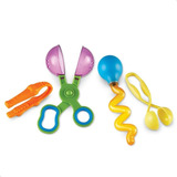 Kit Montessori Tesoura Bola Pinça Jacaré Conta Gotas Zig Zag