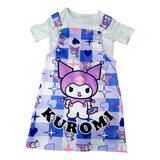 Bonito Vestido Tipo Jumper De Kuromi Cuadros Azules