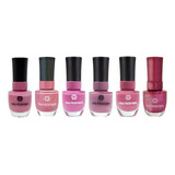 Kit Esmalte Ana Hickmann Atacado 6 Cores Tons De Rosa