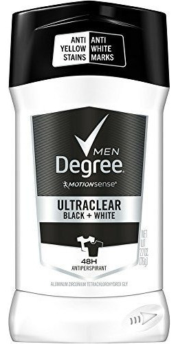 Degree Desodorante Antitranspirante En Barra, Negro + Bl
