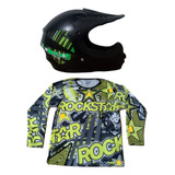 Buzo + Casco Bmx Y Bicicross Infantil Deportes