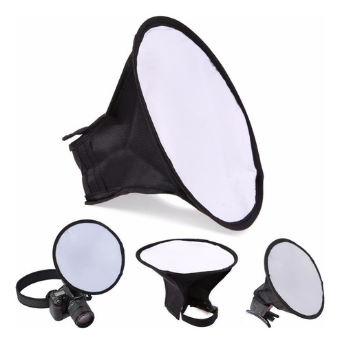 Difusor Softbox Paraguas Redondo Para Flash Speedlight De 20cm