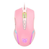 Mouse Gamer Onikuma Cw905 Rosa Rgb Usb 6 Botones 6400 Dpi