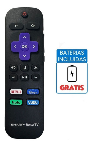 Control Remoto Para Smart Tv Sharp Roku Tv Original