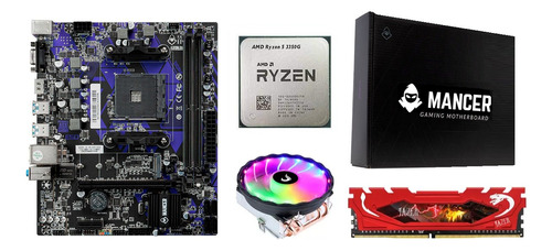 Kit Gamer Processador Ryzen 5 3350g + Placa Mae A320m + 16gb