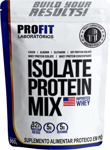 Whey Isolate Protein Mix Refil 900g - Profit Sabor Morango