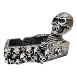 Cinzeiro Iron Crânio Esqueleto Caveira Decorativo Skull