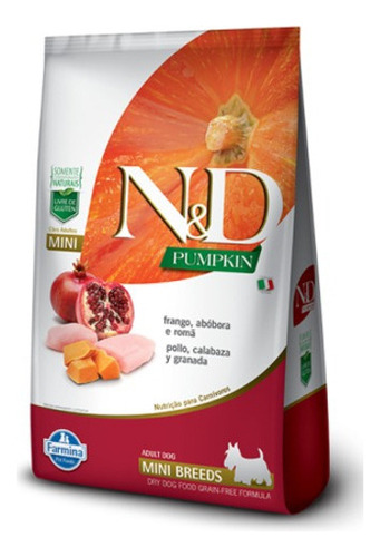 N&d Pumpkin Canino Adulto Mini Pollo Y Granada 2.5 Kg Hp