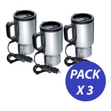 Pack 3 X Vaso Tazon Mug Termo Eléctrico Calentador Auto 12v