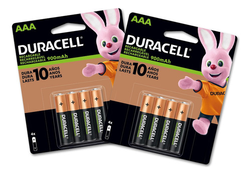 Duracell Pilha Alcalina Aaa Recarregável 4un Kit Com 2un