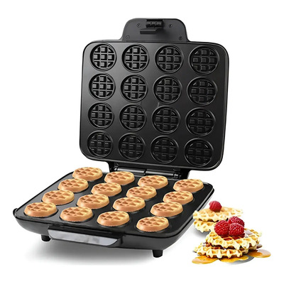 Mini Waffler De 16 Hoyos Máquina De Panqueques De Desayuno Máquina Eléctrica Multifunción Para Hacer Pasteles Máquina Para Hacer Pasteles Con Calentamiento Por Las Dos Caras Fácil De Usar Y Fácil De L | Envío gratis