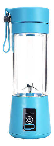 Licuadora Portátil, Mezclador Personal De Frutas Recargabl. Color Azul