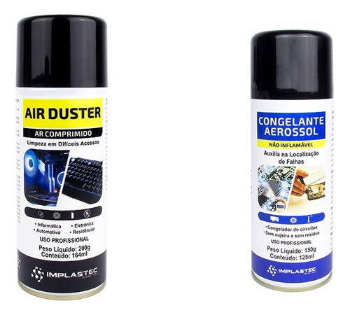 Kit Ar Comprimido Air Duster 164ml + Congelante 150g