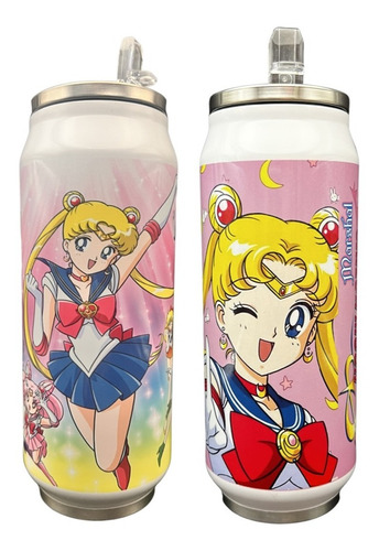 Pareja Termos Lata Sailor Moon Personalizado Gratis