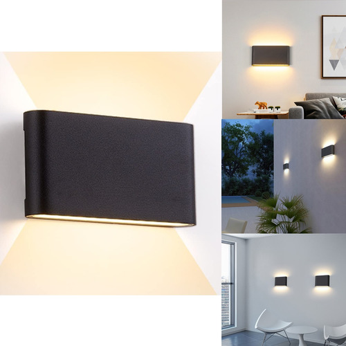 Lampara Arbotante Pared Exterior Interior Para Baño Led 12w