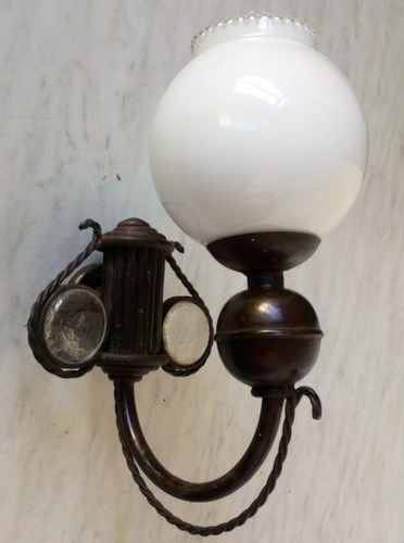 Aplique Lámpara D Pared Metálica Antigua Diseño / Decoración