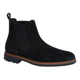 Bota Casual De Vestir Chelsea Jeep 1300 Piel 1136849 Negra