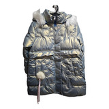 Campera Parka Niña Impermeable Forrado Termica Con Capucha