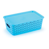 Kit C/2 Caixa Organizadora Rattan Médio Plastnorthon