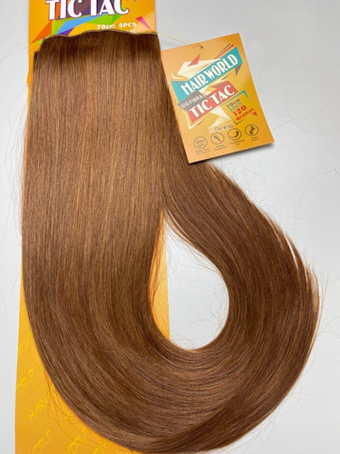 Tic Tac Cabelo Orgânico Bio Fibra Liso 70 Cm 120g 3 Telas