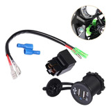 1 Unids Motocicleta Dual Cargador Usb Con Relé Cargador De B