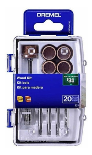 Kit 20 Minitorno Dremel 733 Torno Mini Madera Lijas Fresas