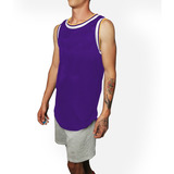 Playera Basquetbol Lakers Long Fit Basket Hombre