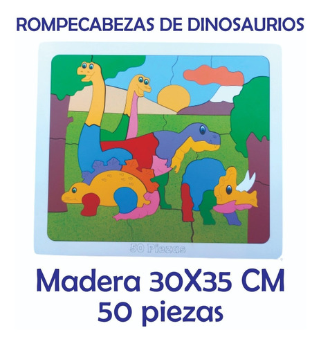 Rompecabezas De Dinosaurios 50pz