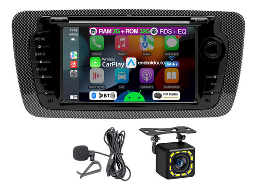 7'' 2+32g Carplay Gps Auto Estéreo Pantalla For Seat Ibiza