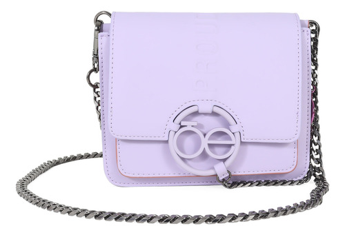 Bolsa Crossbody Para Mujer Cloe Asa De Cadena Y Charm Color Lila