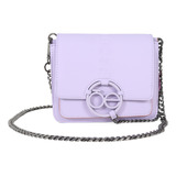 Bolsa Crossbody Para Mujer Cloe Asa De Cadena Y Charm Color Lila